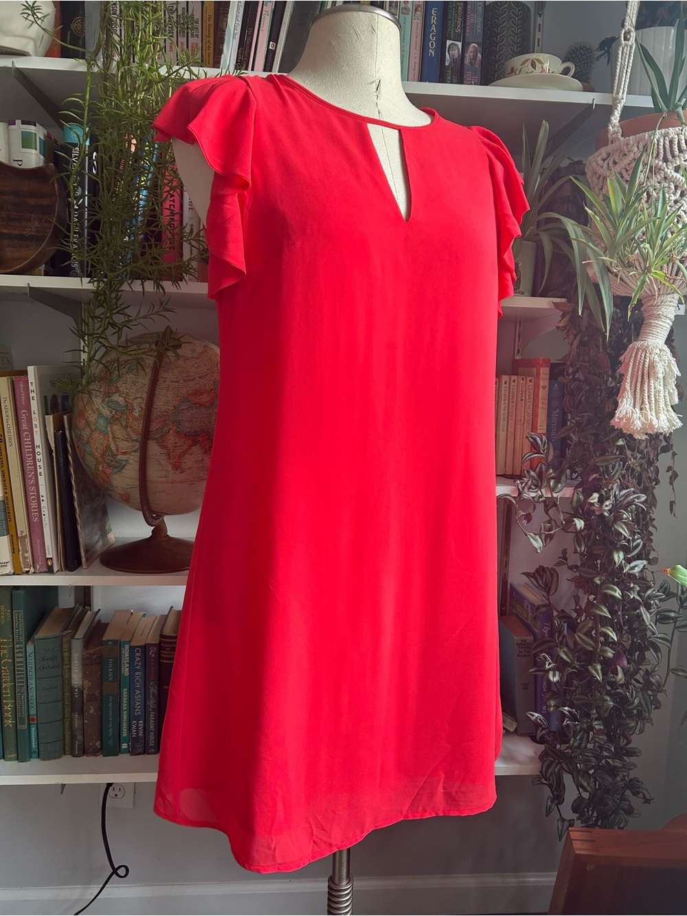Vince Camuto Red Sleeveless Dress with V-Neck